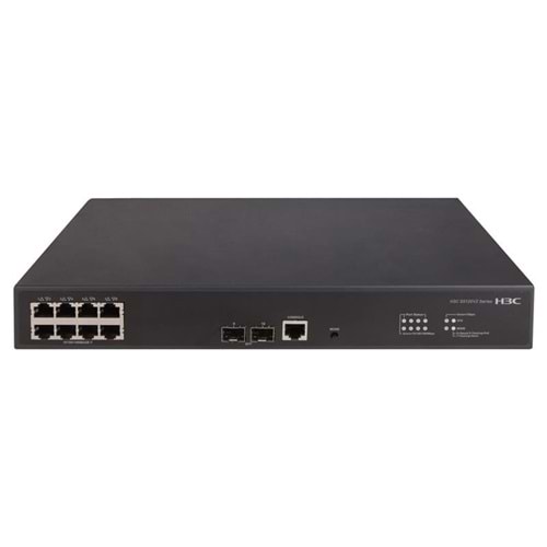 H3C 9801A1QJ S5120V2-10P-PWR-LI 8 PORT GIGABIT+2X1GB SFP 125W POE YÖNETİLEBİLİR RACKMOUNT SWITCH 