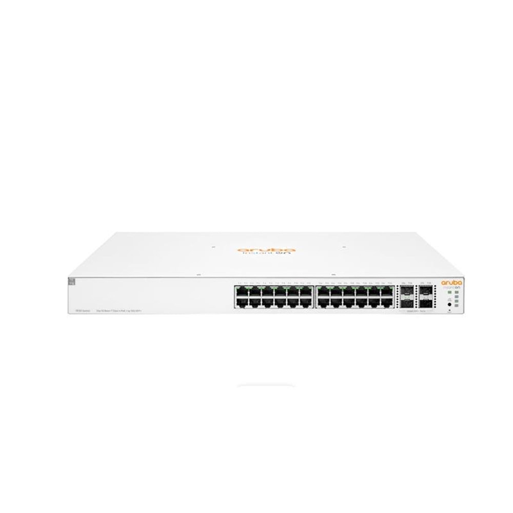 HPE ARUBA ION 1930 JL684B 24 PORT GIGABIT+4X10GB SFP YÖNETİLEBİLİR L2+ RACKMOUNT 370W POE SWITCH 