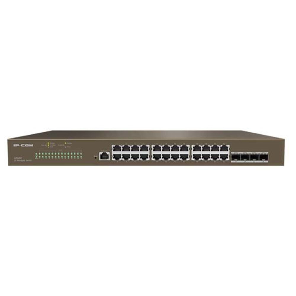 IP-COM G5328P-24-410W 24 PORT GIGABIT+ 4XGB SFP UPLINK L3 YÖNETİLEBİLİR 370W POE RACKMOUNT SWITCH 