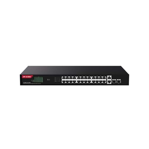 IP-COM G1128P-24-410W 24 PORT GIGABIT +2XGB RJ45/SFP UPLINK 370W POE RACKMOUNT SWITCH 