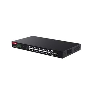 IP-COM G1128P-24-410W 24 PORT GIGABIT +2XGB RJ45/SFP UPLINK 370W POE RACKMOUNT SWITCH 