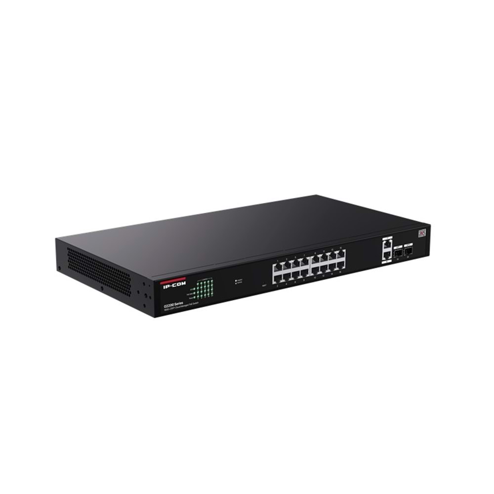 IP-COM G2220P-16-250W 16 PORT GIGABIT+2XRJ45/SFP UPLINK 230W POE CLOUD YÖNETİLEBİLİR RACKMOUNT SWITCH 