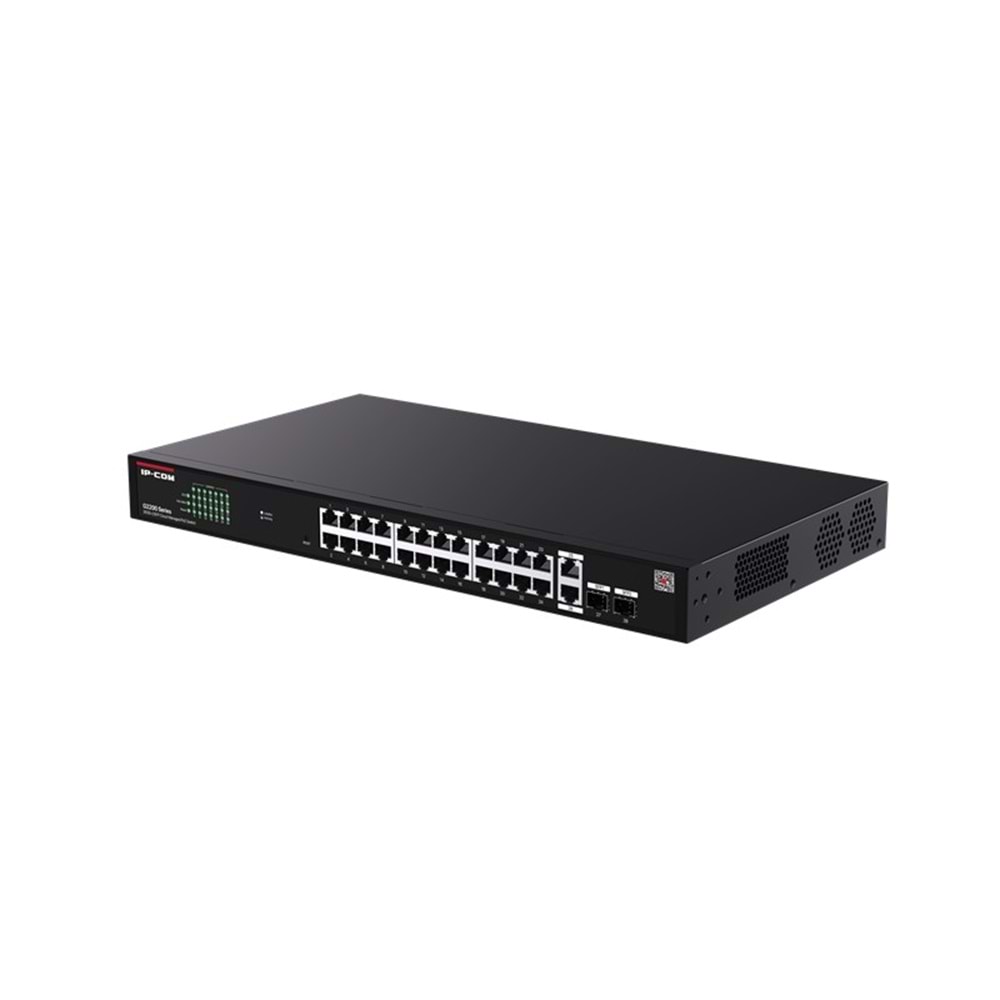 IP-COM G2228P-24-410W 24 PORT GIGABIT+2XRJ45/SFP UPLINK 370W POE CLOUD YÖNETİLEBİLİR RACKMOUNT SWITCH 