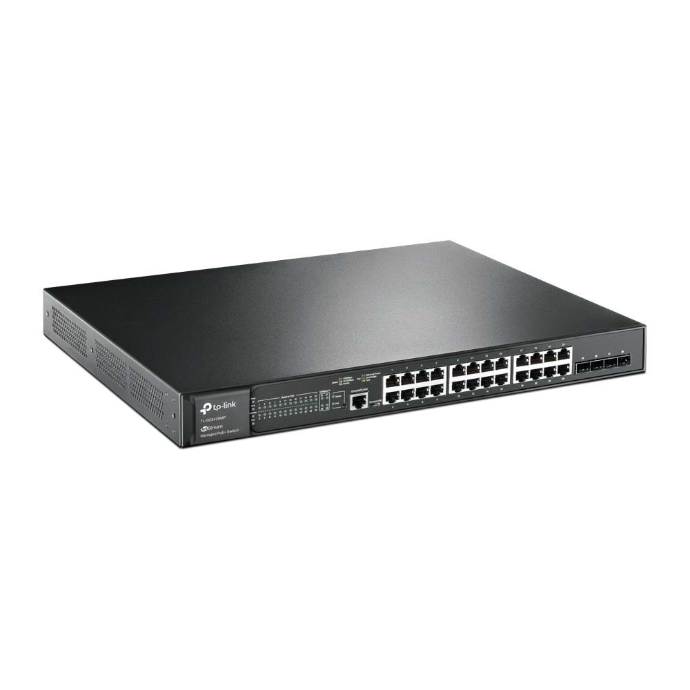 TP-LINK OMADA TL-SG3428MP 24 PORT GIGABIT+4X1GB SFP UPLINK L2+ 384W POE YÖNETİLEBİLİR RACKMOUNT SWITCH 