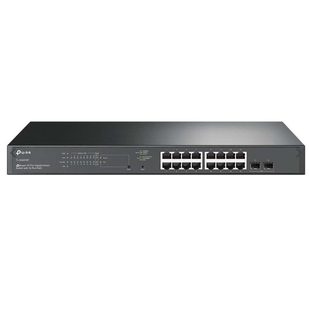 TP-LINK OMADA TL-SG2218P 16 PORT GIGABIT+2XGIGABIT SFP UPLINK YÖNETİLEBİLİR 150W POE RACKMOUNT SWITCH 
