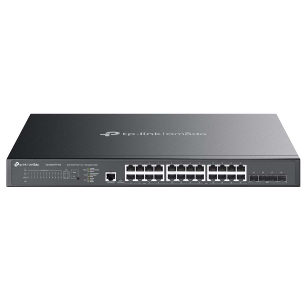 TP-LINK OMADA TL-SG3428XPP-M2 24 PORT 2.5GB 4 PORT 10GE SFP+ L2+ 500W POE YÖNETİLEBİLİR SWITCH 