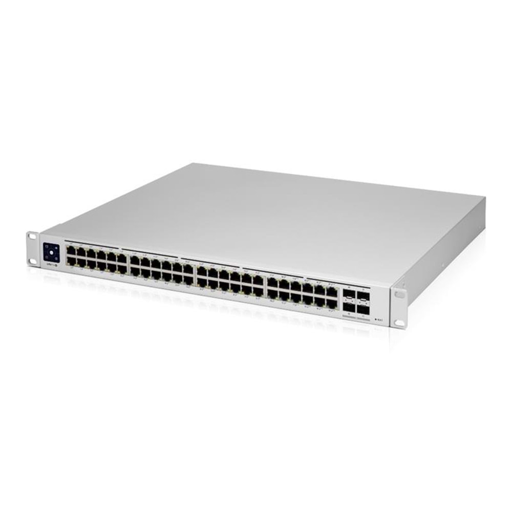 UBIQUITI USW-PRO-48-POE 48 PORT GIGABIT + 4X10GB SFP UPLINK 600W POE YÖNETİLEBİLİR RACKMOUNT SWITCH 