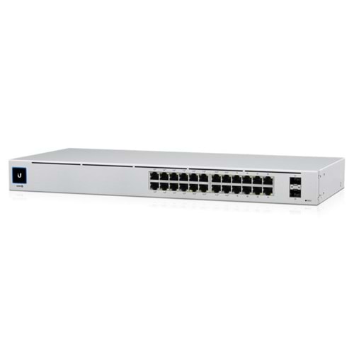 UBIQUITI USW-24-POE 24 PORT GIGABIT + 2X1GB SFP UPLINK YÖNETİLEBİLİR 95W POE RACKMOUNT SWITCH 