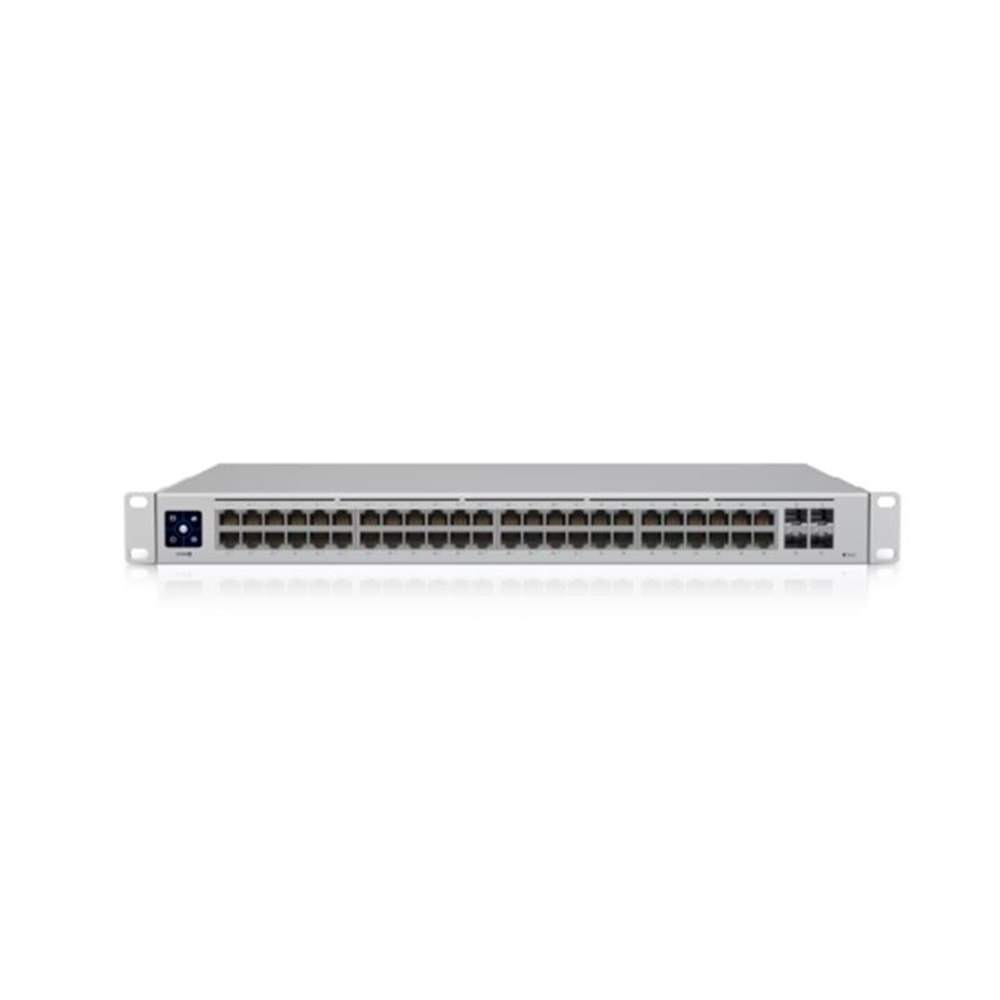 UBIQUITI USW-48-POE 48 PORT GIGABIT + 4X1GB SFP UPLINK 195W POE YÖNETİLEBİLİR RACKMOUNT SWITCH 