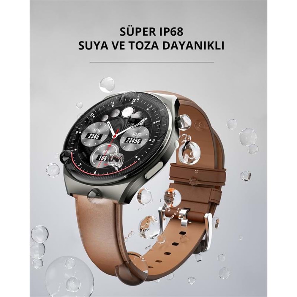 AUKEY SW-2U-GY AKILLI SAAT 3.6CM AMOLED EKRAN VE 15 GÜN PİL ÖMRÜ IP68 GRİ 