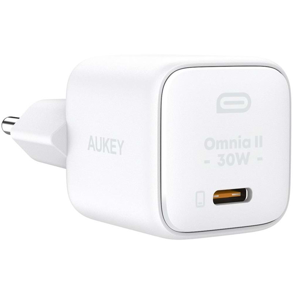 AUKEY PA-B1L-WH 30W OMNİA II MİNİ GAN TYPE-C PD ŞARJ ADAPTÖRÜ 