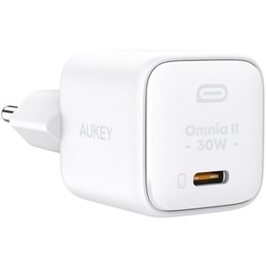 AUKEY PA-B1L-WH 30W OMNİA II MİNİ GAN TYPE-C PD ŞARJ ADAPTÖRÜ 