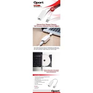 QPORT Q-URJ45 USB TO RJ45 ÇEVİRİCİ 
